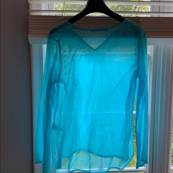 Margaret loves Pete blouse. Hand sewn sequins & bd - Picture 4 of 6